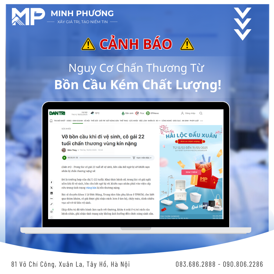 cảnh báo bàn cầu kém chất lượng