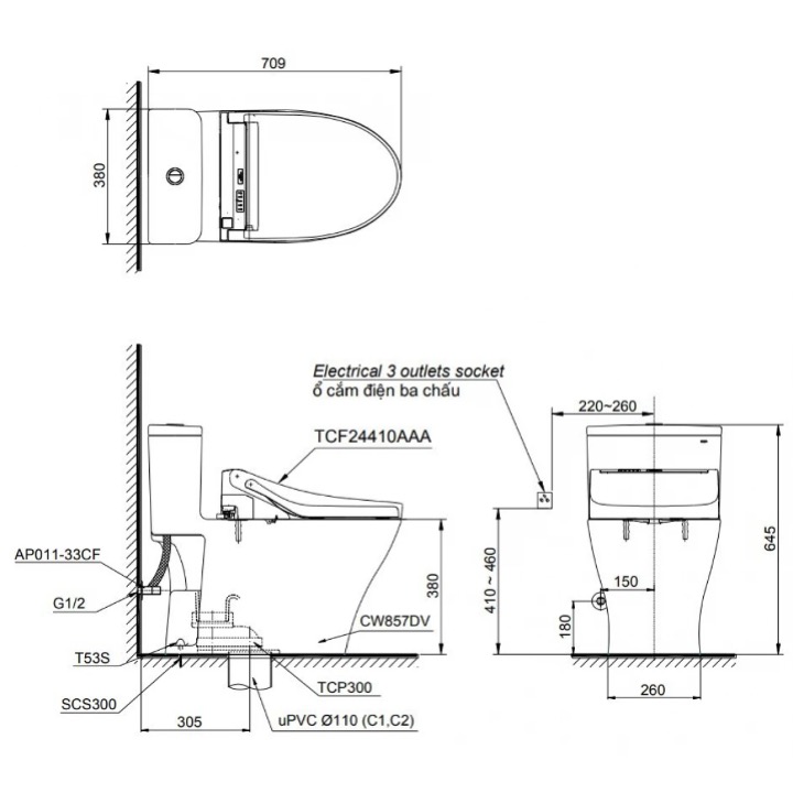 MS857DW14-ban-ve-ky-thuat Bản vẽ kỹ thuật bàn cầu 1 khối MS857DW14