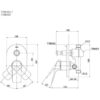 Bản vẽ kỹ thuật Van điều chỉnh nóng lạnh TOTO TTBR302/TTBB301