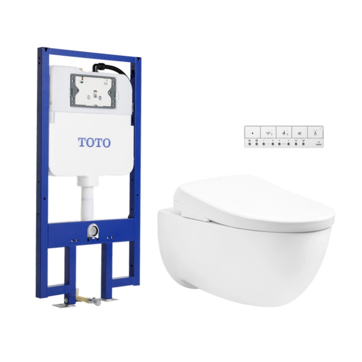 Bàn cầu treo tường LP Series kèm nắp rửa điện tử WASHLET S7 TOTO CW812REA#W/TCF47360GAA#NW1/WH172AAT/TCA546